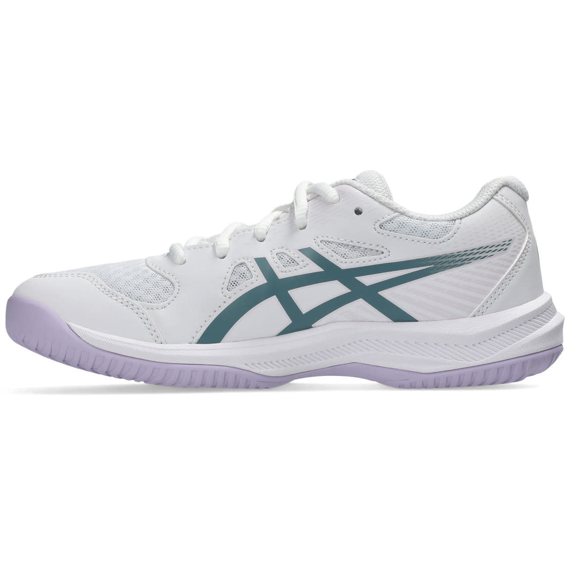 Asics Upcourt 6 GS zaalhockeyschoenen wit/groen