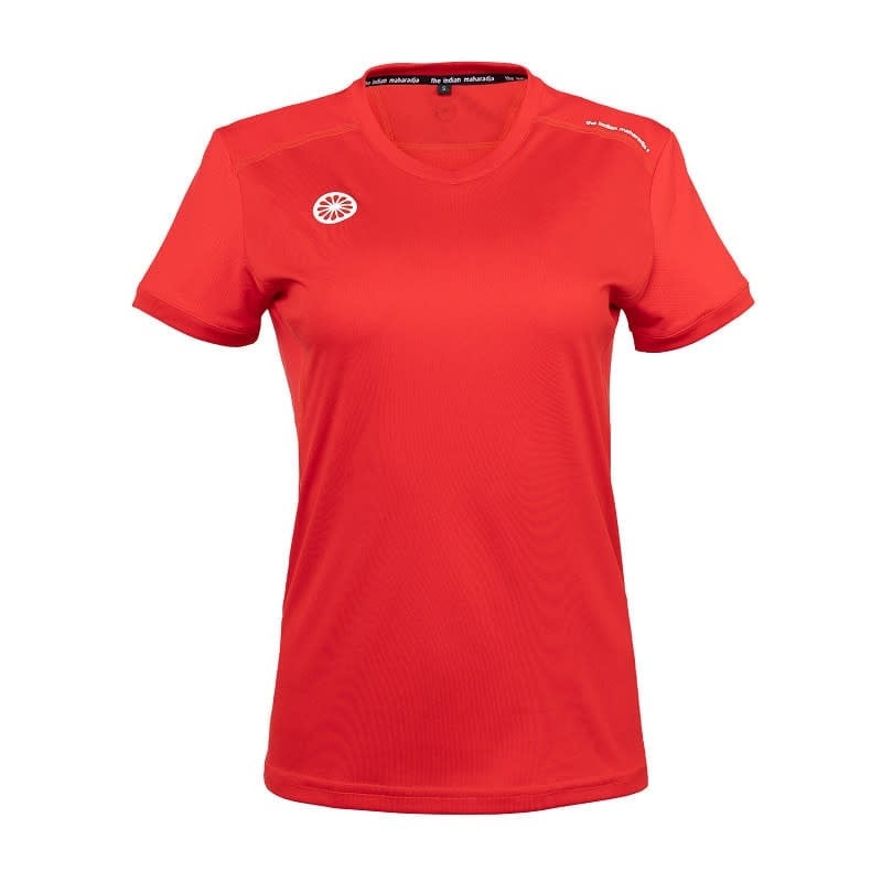 The Indian Maharadja Jaipur Women Performance Red Tee'
