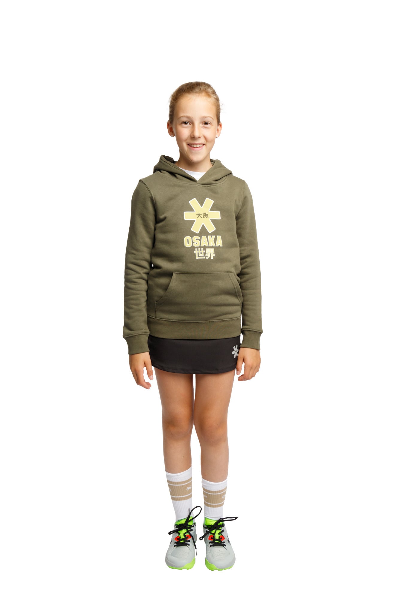 Osaka Deshi Hoodie Classic Logo Suede - Khaki – afbeelding 2