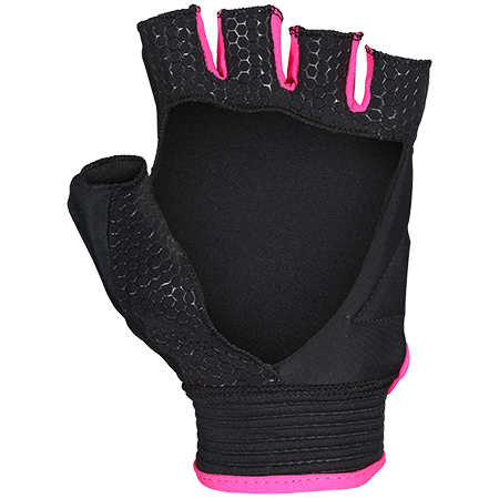 Touch half finger player glove black / pink