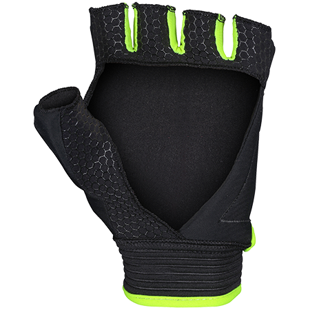 Touch half finger player glove black / yellow
